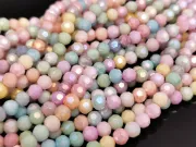Margele cristal rotund fatetat 4mm mix opac lustered (sirag)