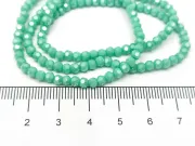 Margele cristal rotund fatetat 3~3.5mm turcoaz opac lustered (sirag)