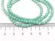 Margele cristal rotund fatetat 3~3.5mm turcoaz opac AB (sirag)