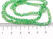 Margele cristal rotund fatetat 3~3.5mm verde AB (sirag)