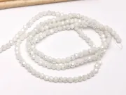 Margele cristal rotund fatetat 3~3.5mm alb opac AB (sirag)