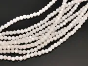 Margele cristal rotund fatetat 3~3.5mm alb opac AB (sirag)