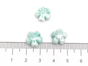 Margele de portelan floare 11.5~11x6mm turcoaz