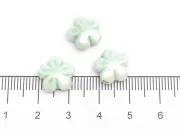 Margele de portelan floare 11.5~11x6mm verde menta