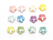 Margele de portelan floare 11.5~11x6mm verde mar
