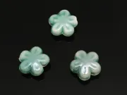 Margele de portelan floare 11.5~11x6mm turcoaz