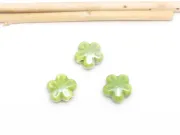 Margele de portelan floare 11.5~11x6mm verde mar