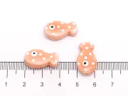 Margele de portelan pestisor 19x11x6.5mm roz somoniu