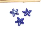 Margele de portelan stea de mare 18~17x6mm albastru royal