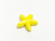 Margele de portelan stea de mare 18~17x6mm galben