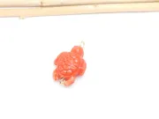 Margele de portelan testoasa 24x15x8mm rosu