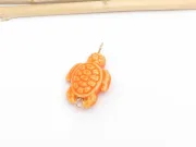 Margele de portelan testoasa 24x15x8mm portocaliu