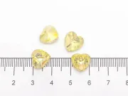 Pandantiv sticla 10mm galben