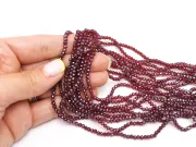 Margele cristal rondel 2.5x2mm burgundy lustered (sirag)