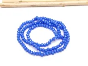 Margele cristal rondel 3x2mm albastru  opac lustered (sirag)