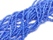 Margele cristal rondel 3x2mm albastru  opac lustered (sirag)
