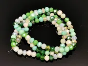 Margele cristal rondel fatetat 4x3mm mix verde (sirag)