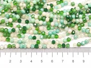 Margele cristal rondel fatetat 4x3mm mix verde (sirag)