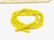 Margele cristal rondel fatetat 4x3mm galben opac (sirag)