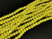 Margele cristal rondel fatetat 4x3mm galben opac (sirag)