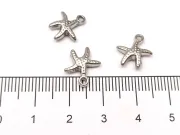 Pandantiv charm stea de mare din otel inoxidabil 304 - 13x11x3.5mm