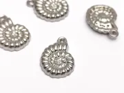 Pandantiv charm scoica din otel inoxidabil 304 - 14x9x2mm