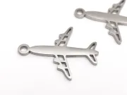 Pandantiv charm avion din otel inoxidabil 304 - 23x17x1.3mm