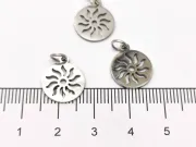 Pandantiv charm soare din otel inoxidabil 304 - 14x12x1mm