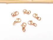 Inchizatoare carabina otel inoxidabil 304 cu za rose gold 10x6mm