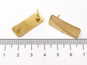 Tortite cercei otel inoxidabil 304 placat IP auriu cu opritor 26x10mm (2buc)