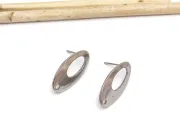Tortite cercei otel inoxidabil 201 - 22x11mm (2buc)