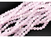 Margele cristal biconic 4mm roz opal mat AB (sirag)