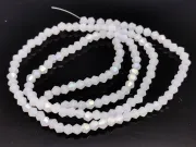Margele cristal biconic 2x3mm alb opal mat AB (sirag)