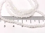 Margele cristal biconic 2x3mm alb opal mat AB (sirag)