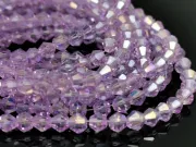Margele cristal biconic 4mm lila AB (sirag)