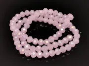 Margele cristal rondel fatetat 6x4mm roz opal AB (sirag)
