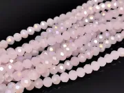 Margele cristal rondel fatetat 6x4mm roz opal AB (sirag)