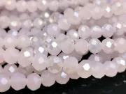 Margele cristal rondel fatetat 6x4mm roz opal AB (sirag)