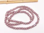 Margele cristal rondel fatetat 4x3mm mov lavanda opac heliotrop (sirag)