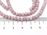 Margele cristal rondel fatetat 4x3mm mov lavanda opac heliotrop (sirag)