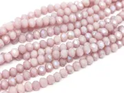 Margele cristal rondel fatetat 4x3mm mov lavanda opac heliotrop (sirag)