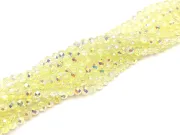 Margele cristal rondel fatetat electroplacat 6x4mm galben AB (sirag)