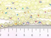 Margele cristal rondel fatetat electroplacat 6x4mm galben AB (sirag)