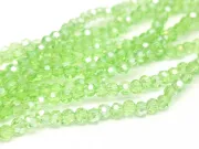 Margele cristal rotund fatetat 3~3.5mm verde deschis AB (sirag)