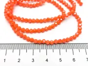 Margele cristal rotund fatetat 3~3.5mm portocaliu opac lustered (sirag)