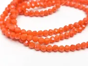 Margele cristal rotund fatetat 3~3.5mm portocaliu opac lustered (sirag)