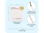 Fir matase naturala pentru insirat perle si margele nr 2 - 0.45mm alb (2metri)