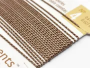 Fir matase naturala pentru insirat perle si margele nr 4 - 0.60mm bej (2metri)