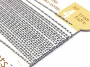 Fir matase naturala pentru insirat perle si margele nr 4 - 0.60mm gri (2metri)