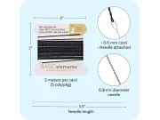 Fir matase naturala pentru insirat perle si margele nr 4 - 0.60mm bej (2metri)